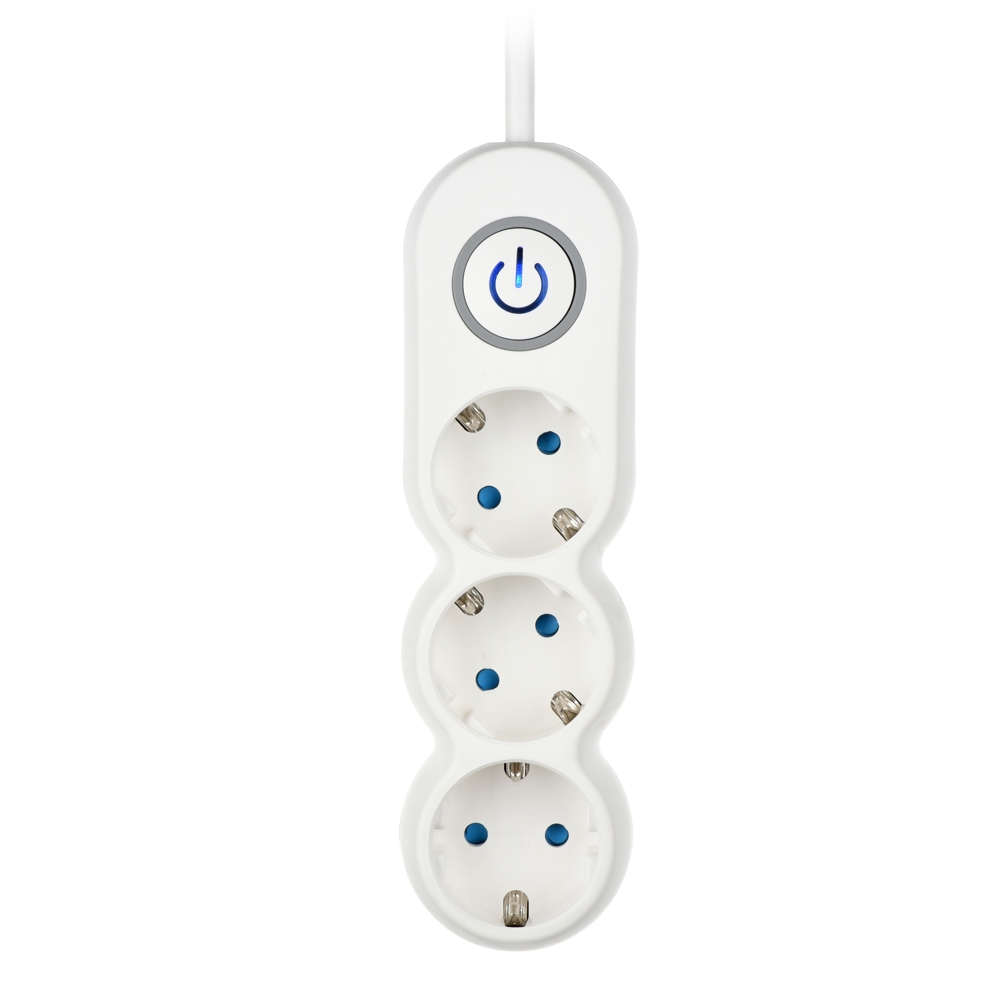 2E 2E-U03VES3M, 3 Socket, 3m, White