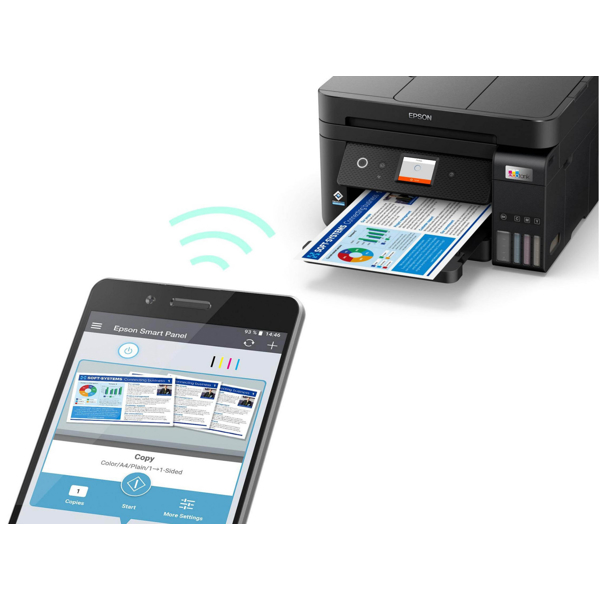 პრინტერი Epson C11CJ60406 EcoTank L6290 CIS, MFP, A4, Wi-Fi, USB, Black