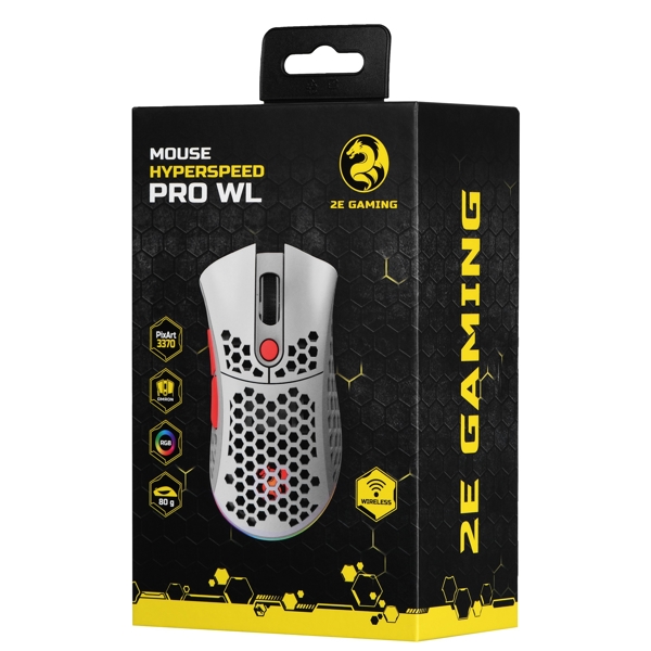 2E 2E-MGHSPR-WL-WT HyperSpeed Pro WL, Wireless, USB, Gaming Mouse, White