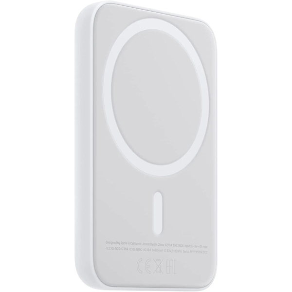 პორტატული დამტენი Apple MJWY3ZM/A, 1460mAh, Lightning, MagSafe Battery Pac, White