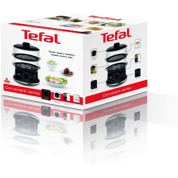 ორთქლსახარში Tefal VC140131, 900W, 3L, Black/Transparent