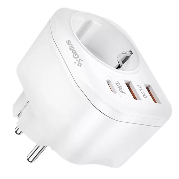 Gelius GP-HC050, 18W Charger, Type-C, Type-A, White