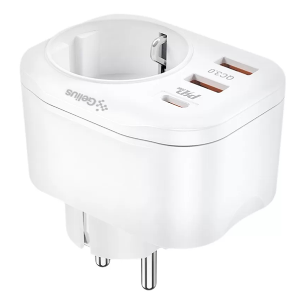 Gelius GP-HC050, 18W Charger, Type-C, Type-A, White