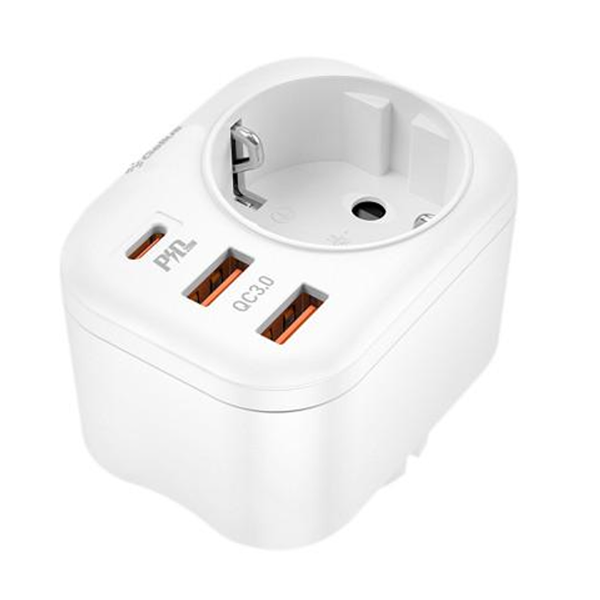 Gelius GP-HC050, 18W Charger, Type-C, Type-A, White