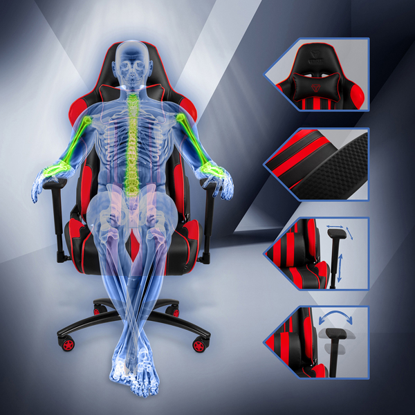 გეიმერული სავარძელი Yenkee 8518300090 YGC 100RD, Gaming Chair, Red