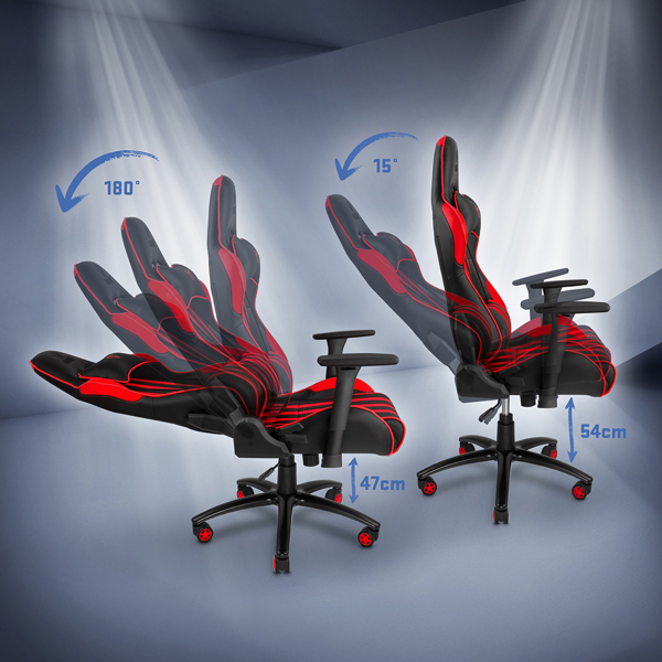 გეიმერული სავარძელი Yenkee 8518300090 YGC 100RD, Gaming Chair, Red