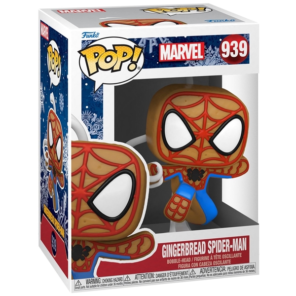 სათამაშო საკოლექციო ფიგურა Funko POP FUN25491635 Bobble Marvel Holiday Gingerbread Spider-Man 50664