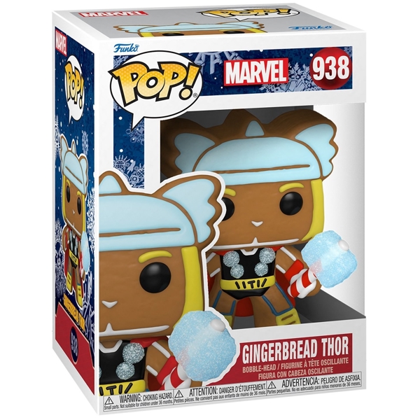 სათამაშო საკოლექციო ფიგურა Funko POP FUN25491634 Bobble Marvel Holiday Gingerbread Thor 50663