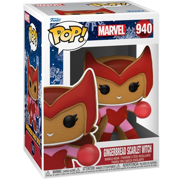 Funko POP FUN25491637 Bobble Marvel Holiday Gingerbread Scarlet Witch 57129