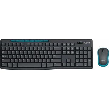 კლავიატურა + მაუსი Logitech L920-008535 MK275, Wireless, USB, RF2.4, Keyboard And Mouse, Black