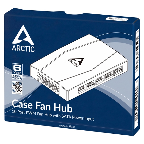 ქულერის გამანაწილებელი Arctic ACFAN00133A, 10Port, Case Fan Hub, Black