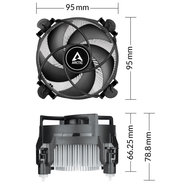 ქულერი Arctic ACALP00041A, 92mm, 2700RPM, Cooler, Black