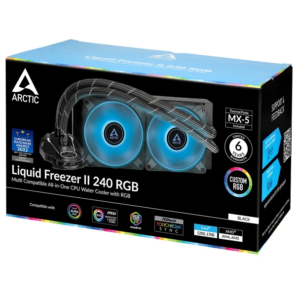 თხევადი გაგრილება Arctic ACFRE00098A, RGB, 120mm, 1800RPM, Liquid Cooling, Black