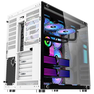 ქეისი 1STPlayer SP9, Computer Case, M-ATX, ATX, E-ATX, 1xUSB 3.0 Type A, 2xUSB 2.0, White