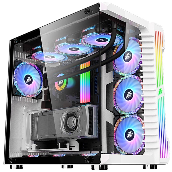 ქეისი 1STPlayer SP9, Computer Case, M-ATX, ATX, E-ATX, 1xUSB 3.0 Type A, 2xUSB 2.0, White