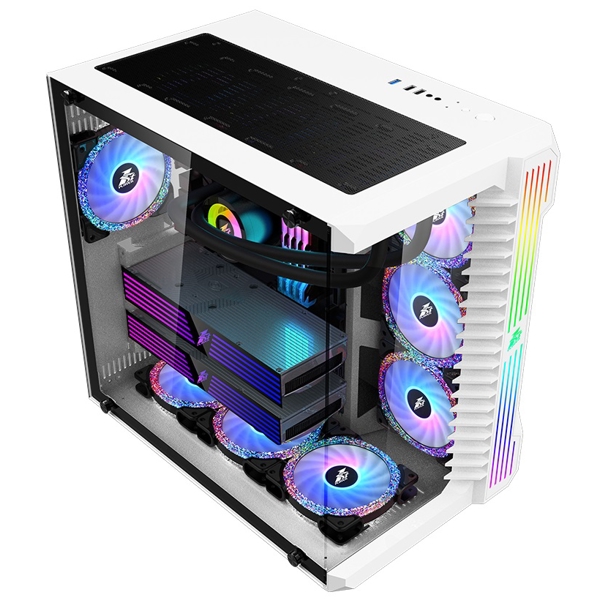 ქეისი 1STPlayer SP9, Computer Case, M-ATX, ATX, E-ATX, 1xUSB 3.0 Type A, 2xUSB 2.0, White