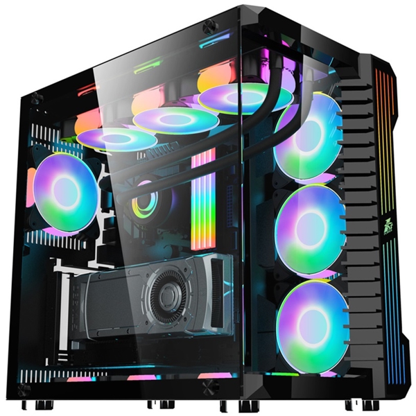 ქეისი 1STPlayer SP9, Computer Case, M-ATX, ATX, E-ATX, 1xUSB 3.0 Type A, 2xUSB 2.0, Black