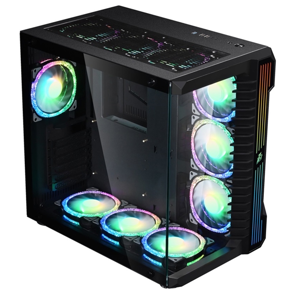 ქეისი 1STPlayer SP9, Computer Case, M-ATX, ATX, E-ATX, 1xUSB 3.0 Type A, 2xUSB 2.0, Black