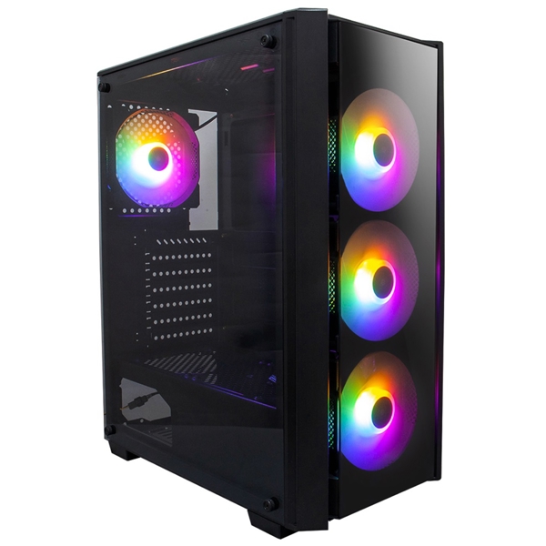 ქეისი 1STPlayer V4-G-4F1, Computer Case, Micro-ATX, ATX , 1xUSB 3.0, 2xUSB 2.0, Black