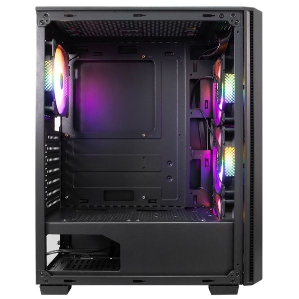 ქეისი 1STPlayer V4-G-4F1, Computer Case, Micro-ATX, ATX , 1xUSB 3.0, 2xUSB 2.0, Black