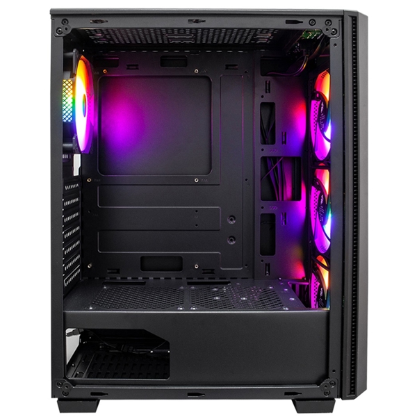 ქეისი 1STPlayer V4-G-4F1, Computer Case, Micro-ATX, ATX , 1xUSB 3.0, 2xUSB 2.0, Black