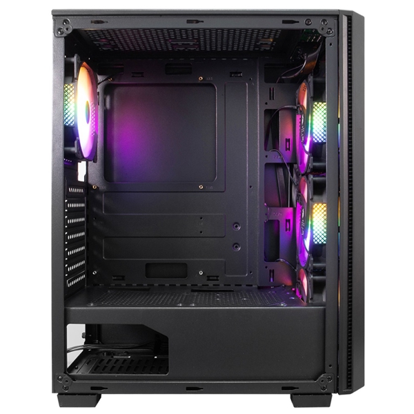 ქეისი 1STPlayer V4-4F1, Computer Case,  Micro-ATX, ATX  , 1xUSB 3.0, 2xUSB 2.0, Black