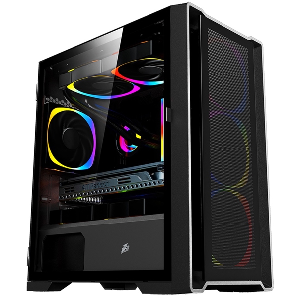 ქეისი 1STPlayer T4-BK-4F1, Computer Case, ATX, micro-ATX, 1xUSB 3.0, 2xUSB 2.0, Black