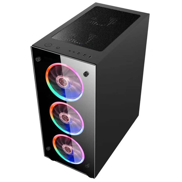 ქეისი 1STPlayer V3-A-4R1, Computer Case, Micro-ATX, Mini-ITX, Standard-ATX, 1xUSB 3.2, 2xUSB 2.0, Black