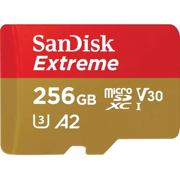 მეხსიერების ბარათი SanDisk SDSQXAV-256G-GN6MN, 256GB, mSDXC, C10, UHS-I, U3, Red/Gold