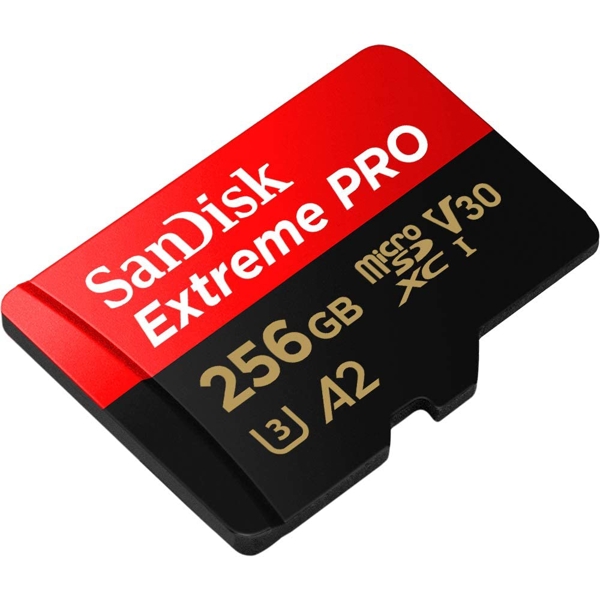 მეხსიერების ბარათი SanDisk SDSQXCD-256G-GN6MA Extreme Pro With Adapter, 256GB, Micro SDXC, UHS-I, Black