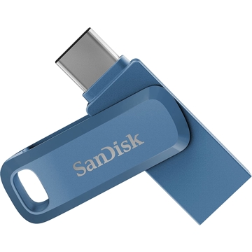 USB ფლეშ მეხსიერება SanDisk SDDDC3-032G-G46NB Ultra Dual Drive Go 32GB, 2-in-1 USB Type-A & Type-C, Navy Blue