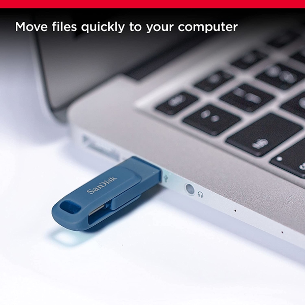 USB ფლეშ მეხსიერება SanDisk SDDDC3-032G-G46NB Ultra Dual Drive Go 32GB, 2-in-1 USB Type-A & Type-C, Navy Blue