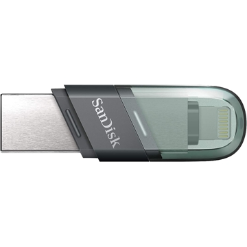 USB ფლეშ მეხსიერება SanDisk SDIX90N-064G-GN6NN, 64GB, USB Type-A + Lighting, Black