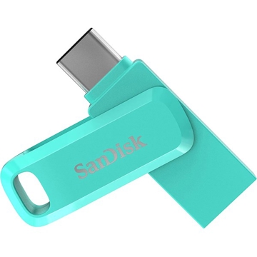 USB ფლეშ მეხსიერება SanDisk SDDDC3-064G-G46G Ultra Dual Drive Go 64GB, 2-in-1 USB Type-A & Type-C Tiffany Green