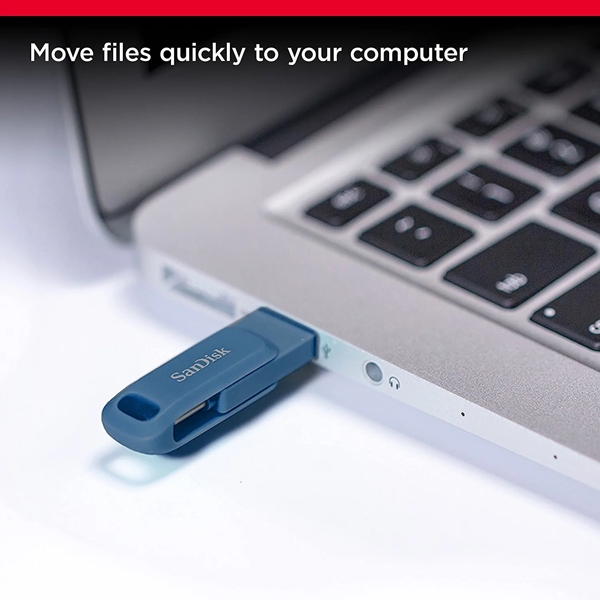 USB ფლეშ მეხსიერება SanDisk SDDDC3-128G-G46NB Ultra Dual Drive Go 128GB, 2-in-1 USB Type-A & Type-C Blue