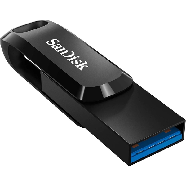 USB ფლეშ მეხსიერება SanDisk SDDDC3-128G-G46PC Ultra Dual Drive Go 128GB, 2-in-1 USB Type-A & Type-C Black