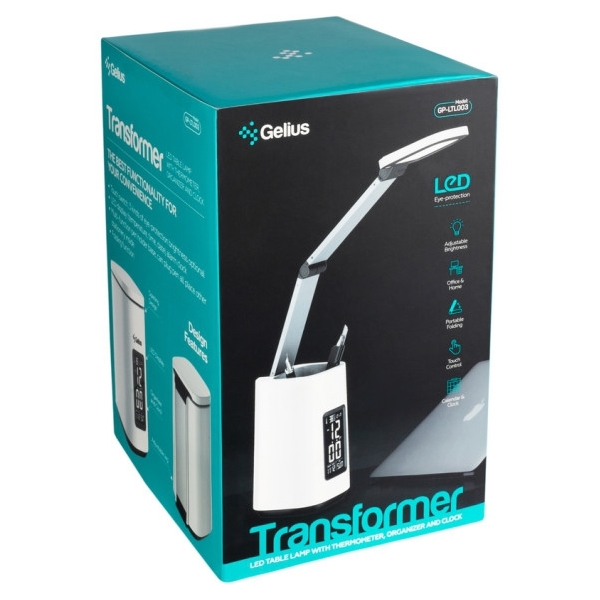 მულტიფუნქციური სანათი Gelius GP-LTL003, Pro LED Desk Lamp, White