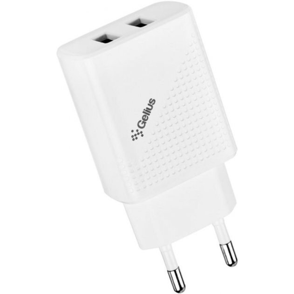 დამტენი Gelius GP-HC011, 2xUSB-A, White