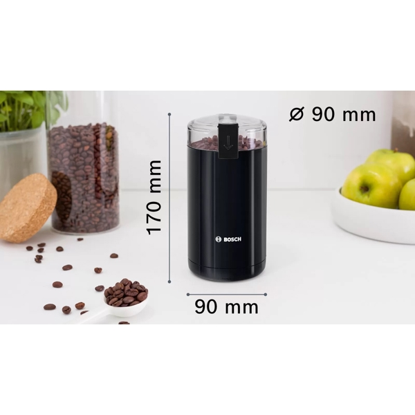 ყავის საფქვავი Bosch TSM6A013B, 180W, Electric Coffee Grinder, Black