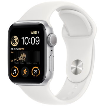 Apple MNJV3RB/A Watch SE, 1.57", 40mm, Waterproof, Bluetooth, Wi-Fi, Smart Watch, Silver