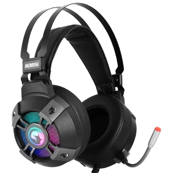 ყურსასმენი Marvo HG9015G, Gaming Headset, Wired, RGB, USB, Black