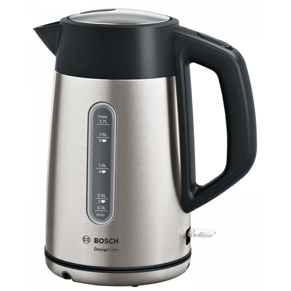 ელექტრო ჩაიდანი Bosch TWK4P440, 2400W, 1.7L, Electric Kettle, Silver/Black