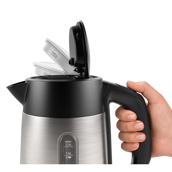 ელექტრო ჩაიდანი Bosch TWK4P440, 2400W, 1.7L, Electric Kettle, Silver/Black