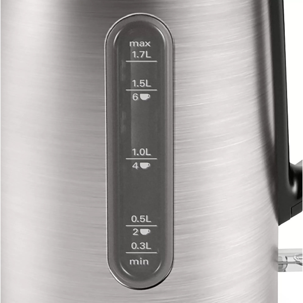 ელექტრო ჩაიდანი Bosch TWK4P440, 2400W, 1.7L, Electric Kettle, Silver/Black