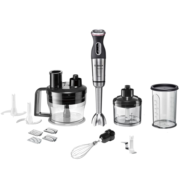 ხელის ბლენდერი Bosch MS8CM6190, 1000W, 1.25L, Blender, Black/Silver