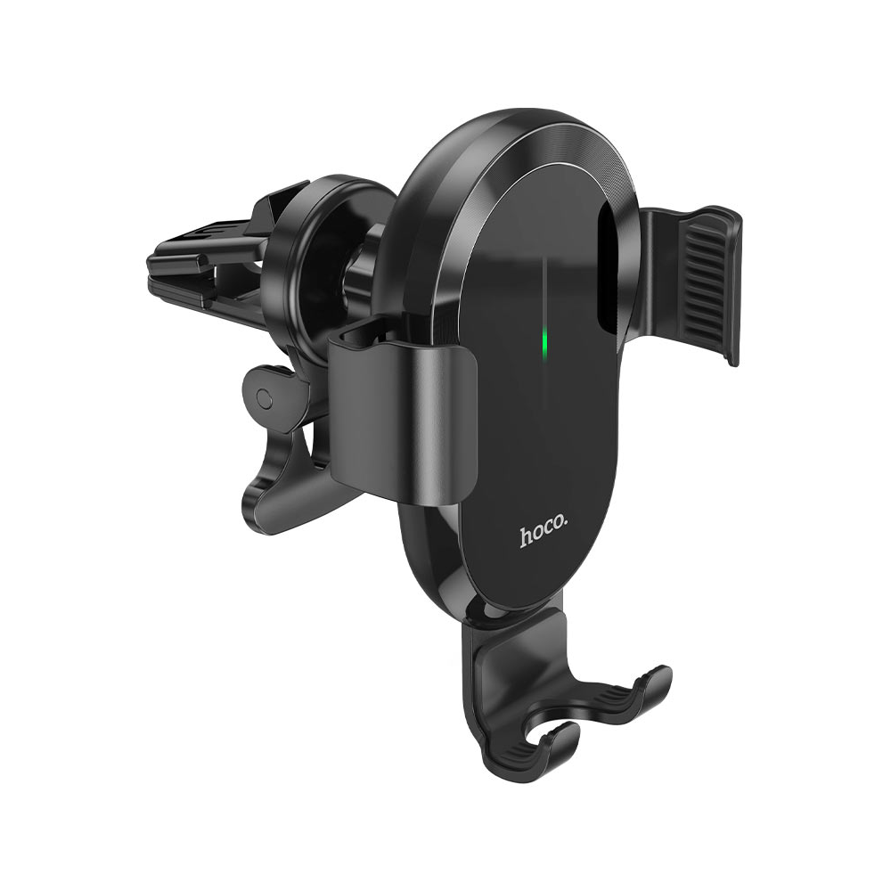 მობილურის დამტენი მანქანისთვის Hoco CA105, Wireless Charging Car Holder, Black