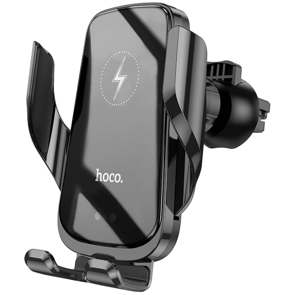 მობილურის დამტენი მანქანისთვის Hoco CA202, Wireless Charging Car Holder, Black