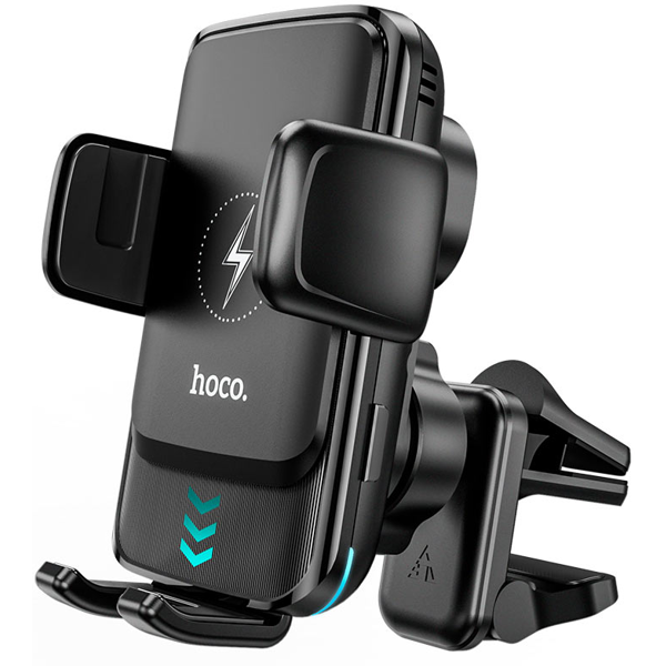 მობილურის დამტენი მანქანისთვის Hoco S35, Wireless Charging Car Holder, Black