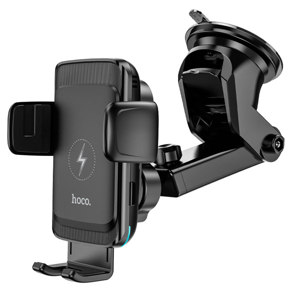 მობილურის დამტენი მანქანისთვის Hoco S35, Wireless Charging Car Holder, Black