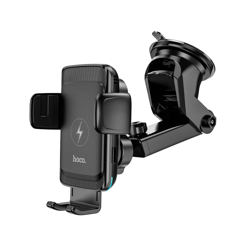 მობილურის დამტენი მანქანისთვის Hoco S35, Wireless Charging Car Holder, Black